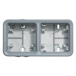 Legrand Aufputzgehäuse Plexo Classic 2-fach waagerecht, IP55, 84x151x53mm, Kunststoff, ... LEGRAND-069672 3245060696726 (Abb. 1)