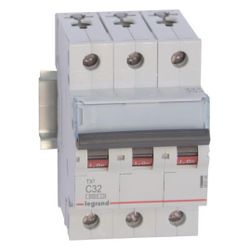 Legrand Leitungsschutzschalter TX3 403548, 32A, 3-polig, 6kA, 400V, 3TE, Grau... LEGRAND-403548 3414970389596 (Abb. 1)