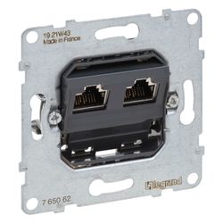 Legrand Datendose SEANO, 2x RJ45, Kat. 6A, Unterputz, 72,9x72,9x36mm, 765062... LEGRAND-765062 3414972551359 (Abb. 1)