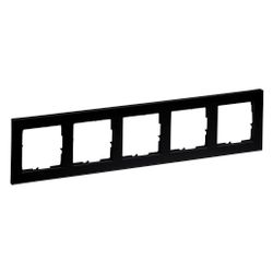 Legrand 5-fach Rahmen SEANO+, 86x371x10mm, Kunststoff, Schwarz, 765385... LEGRAND-765385 3414972549356 (Abb. 1)