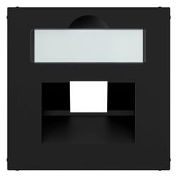 Legrand SEANO Abdeckung 1x RJ45, mit Beschriftungsfeld, Unterputz, Kunststoff, Schwarz ... LEGRAND-765358 3414972544924 (Abb. 1)