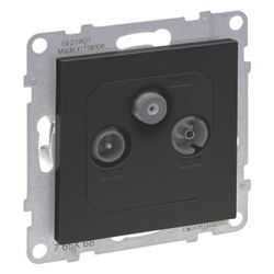 Legrand Durchgangsdose SEANO TV-RD-SAT, 14 dB, Unterputz, Kunststoff, Anthrazit... LEGRAND-765468 3414972552202 (Abb. 1)