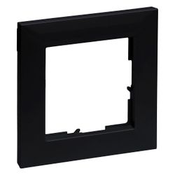 Legrand 1-fach Rahmen SEANO, 87x87x9,8mm, Kunststoff, Schwarz, 765371... LEGRAND-765371 3414972549516 (Abb. 1)