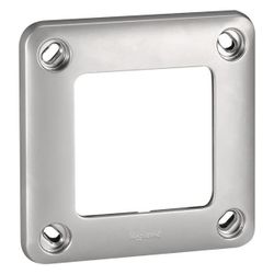 Legrand Rahmen Soliroc 1-fach, IP55, IK10, 110x110x13,5mm, Metall, Grau, 077851... LEGRAND-077851 3245060778514 (Abb. 1)