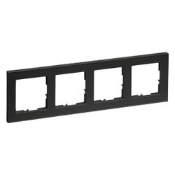 Legrand 4-fach Rahmen SEANO+, 86x300mm, Kunststoff, Schwarz, 765384... LEGRAND-765384 3414972549189 (Abb. 1)