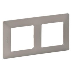Legrand Abdeckrahmen Valena Life 754132, 2-fach, Thermoplast, Aluminium... LEGRAND-754132 3414970455048 (Abb. 1)