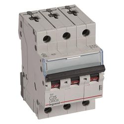 Legrand Leitungsschutzschalter TX3 C 25A, 3-polig, 6kA, 3TE, Grau, 403547... LEGRAND-403547 3414970389572 (Abb. 1)