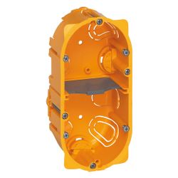 Legrand Hohlwanddose Batibox, 2-fach, 50mm, Kunststoff, Gelb, 080052... LEGRAND-080052 3245060800529 (Abb. 1)