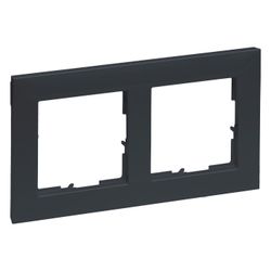 Legrand 2-fach Rahmen SEANO, 87x158mm, Kunststoff, Anthrazit lackiert, 765472... LEGRAND-765472 3414972549608 (Abb. 1)