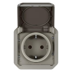 Legrand Schutzkontakt-Steckdose Plexo New, IP44, IK 08, Anthrazit, 069871L... LEGRAND-069871L 3414971884175 (Abb. 1)