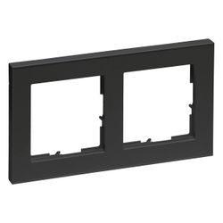 Legrand 2-fach Rahmen SEANO+, 86x157x10mm, Kunststoff, Schwarz, 765382... LEGRAND-765382 3414972548496 (Abb. 1)
