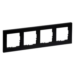 Legrand 4-fach Rahmen SEANO+, 86x300mm, Kunststoff, Schwarz, 765384... LEGRAND-765384 3414972549189 (Abb. 1)