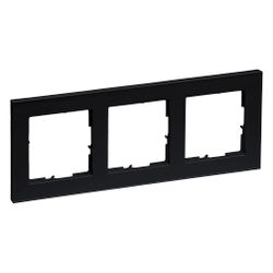 Legrand 3-fach Rahmen SEANO+, 86x228x10mm, Kunststoff, Schwarz lackiert... LEGRAND-765383 3414972548854 (Abb. 1)
