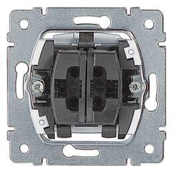 Legrand Doppelwechselschalter-Einsatz, 250V, 10A, 71x71x32,5mm, Kunststoff, RAL 7016, 7... LEGRAND-775808 3245067758083 (Abb. 1)