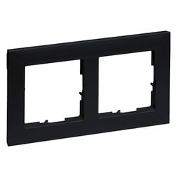 Legrand 2-fach Rahmen SEANO, 87x158x9,8mm, Kunststoff, Schwarz, 765372... LEGRAND-765372 3414972549660 (Abb. 1)