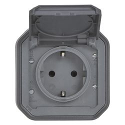Legrand Schutzkontakt-Steckdose Plexo New, IP44, Anthrazit, 069799L... LEGRAND-069799L 3414972110587 (Abb. 1)