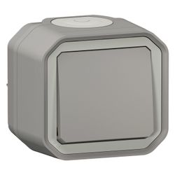 Legrand Wechselschalter Plexo New, 10A, 250V, IP55, IK08, Kunststoff, Grau, 069711L... LEGRAND-069711L 3414971881778 (Abb. 1)