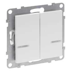 Legrand Serienschalter Seano with Netatmo, 2x250W, Unterputz, Thermoplast, Ultraweiss, ... LEGRAND-765642 3414972638005 (Abb. 1)