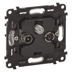 Legrand TV-R-SAT-Enddose Valena In'Matic, 3 Auslässe, 10 dB, Unterputz, 74,6x74,6x27,2m... LEGRAND-753064 3414970452108 (Abb. 1)