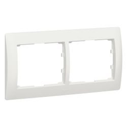 Legrand Rahmen 2-fach waagerecht Galea, 83x162x12mm, Kunststoff, Perlmutt, 771502... LEGRAND-771502 3245067715024 (Abb. 1)