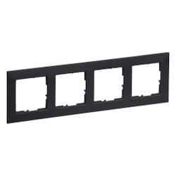Legrand 4-fach Rahmen SEANO, 87x301mm, Kunststoff, Anthrazit lackiert, 765474... LEGRAND-765474 3414972549905 (Abb. 1)