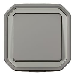 Legrand Aufputz-Taster Plexo New, 10A, 250V, IP55, IK08, Kunststoff, Grau, 82mm, 06972... LEGRAND-069720L 3414971881952 (Abb. 1)