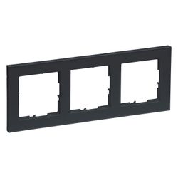 Legrand 3-fach Rahmen SEANO+, 86x228x10mm, Kunststoff, Anthrazit lackiert, 765483... LEGRAND-765483 3414972548793 (Abb. 1)