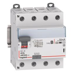 Legrand Fehlerstromschutzschalter DX3-ID, 40A, 4-polig, 30mA, Typ B, 400V, N-links, 4TE... LEGRAND-411966 3414972087902 (Abb. 1)