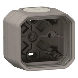 Legrand Aufputzgehäuse Plexo New 069651L, 1-fach, IP44, Thermoplast, Grau, 069651L... LEGRAND-069651L 3414971880863 (Abb. 1)