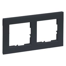Legrand 2-fach Rahmen SEANO, 87x158mm, Kunststoff, Anthrazit lackiert, 765472... LEGRAND-765472 3414972549608 (Abb. 1)