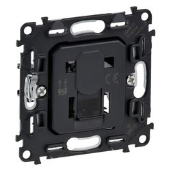 Legrand Datendose Valena In'Matic 1xRJ45 Kat. 6A STP, Unterputz, 74,7x74,7x35,4mm, Schw... LEGRAND-753048 3414970475060 (Abb. 1)
