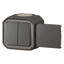 Legrand Multifunktionsschalter Plexo New 069789L, IP55, IK08, 250V, 10A, Anthrazit... LEGRAND-069789L 3414971904262 (Abb. 1)