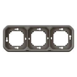 Legrand Tragring Plexo New 3fach, Unterputz, 227x85x43,5mm, Thermoplast, Anthrazit, 06... LEGRAND-069608L 3414971880016 (Abb. 1)