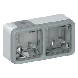 Legrand Aufputzgehäuse Plexo Classic 2-fach waagerecht, IP55, 84x151x53mm, Kunststoff, ... LEGRAND-069672 3245060696726 (Abb. 1)