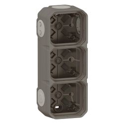 Legrand Aufputzgehäuse Plexo New 3-fach, 82x226x57mm, Thermoplast, Anthrazit, 069603L... LEGRAND-069603L 3414971879904 (Abb. 1)
