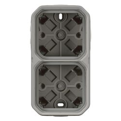 Legrand Aufputz-Gehäuse Plexo New 2-fach, 82x155x57mm, IP44, Thermoplast, Grau, 069672... LEGRAND-069672L 3414971881198 (Abb. 1)