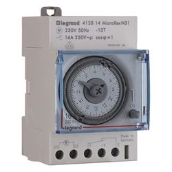 Legrand Wochenzeitschaltuhr MicroRex W31, 1 Kanal, 230V, 16A, 52,5x83x60mm, 412814... LEGRAND-412814 3245064128148 (Abb. 1)