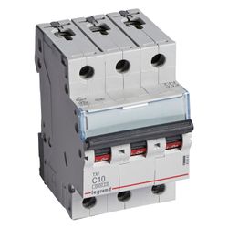 Legrand Leitungsschutzschalter TX3 C 10A, 3-polig, 6kA, 400V, 3TE, Grau, 403543... LEGRAND-403543 3414970389497 (Abb. 1)