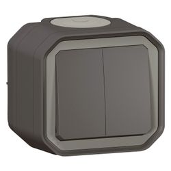 Legrand Doppelwechselschalter Plexo New 069775L, 10A, 250V, IP55, IK08, Thermoplast, A... LEGRAND-069775L 3414972110266 (Abb. 1)
