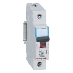 Legrand Leitungsschutzschalter TX3 C 16A, 1-polig, 10kA, 1TE, Grau, 404171... LEGRAND-404171 3414970393555 (Abb. 1)