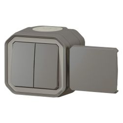Legrand Multifunktionsschalter Plexo New 069789L, IP55, IK08, 250V, 10A, Anthrazit... LEGRAND-069789L 3414971904262 (Abb. 1)
