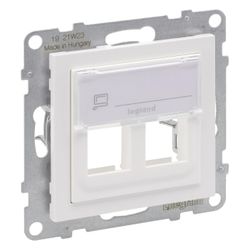 Legrand Key-Stone-Adapter SEANO 2-fach, Unterputz, Kunststoff, Ultraweiß, 765602... LEGRAND-765602 3414972541992 (Abb. 1)
