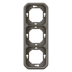 Legrand Tragring Plexo New 3fach, Unterputz, 227x85x43,5mm, Thermoplast, Anthrazit, 06... LEGRAND-069608L 3414971880016 (Abb. 1)