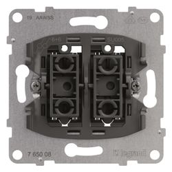 Legrand Doppelwechselschalter SEANO, 10AX, Steckklemmen, Unterputz, 72,9x72,9x40mm... LEGRAND-765008 3414972544665 (Abb. 1)