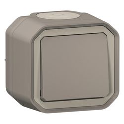 Legrand Aufputz-Taster Plexo New, 10A, 250V, IP55, IK08, Kunststoff, Grau, 82mm, 06972... LEGRAND-069720L 3414971881952 (Abb. 1)
