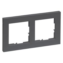 Legrand 2-fach Rahmen SEANO+, 86x157x10mm, Kunststoff, Anthrazit, 765482... LEGRAND-765482 3414972548434 (Abb. 1)