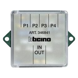 Legrand BTicino Video-Etagenverteiler 4-fach, 40x40x18mm, Kunststoff, 346841... LEGRAND-346841 8012199806716 (Abb. 1)