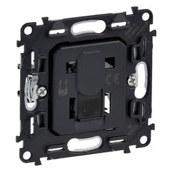 Legrand Datendose Valena In'Matic 1xRJ45 Kat. 6A STP, Unterputz, 74,7x74,7x35,4mm, Schw... LEGRAND-753048 3414970475060 (Abb. 1)