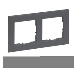 Legrand 2-fach Rahmen SEANO, 87x158mm, Kunststoff, Anthrazit lackiert, 765472... LEGRAND-765472 3414972549608 (Abb. 1)
