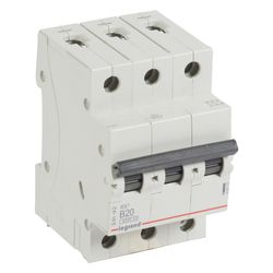 Legrand Leitungsschutzschalter RX3 B 20A, 3-polig, 6kA, 400V, 3TE, Grau... LEGRAND-419170 3414970367310 (Abb. 1)